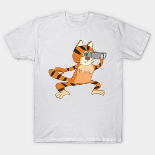 Inquisitive cat T-Shirt